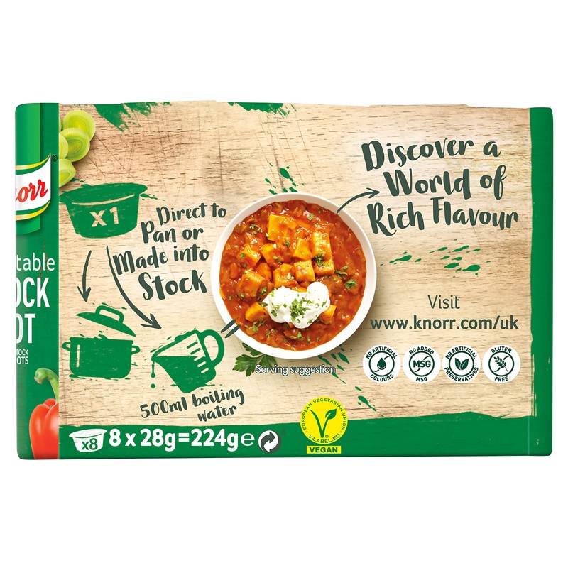 Knorr Vegetable Stock Pot 4 X 28G (Pack Of 8)