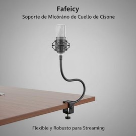 Soporte de Micrófono de Cuello de Cisne, Soporte de Micrófono de Metal, Soporte de Cuello de Cisne Flexible Portátil con Clip de Micrófono Ajustable p