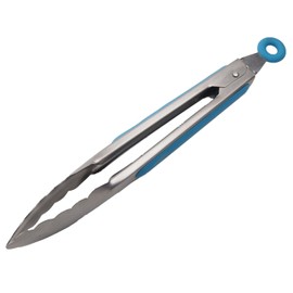 Captain Stag UG-3208 BBQ BB Cute Multi Barbecue Tongs, 9.1 inches (23 cm), Light Blue