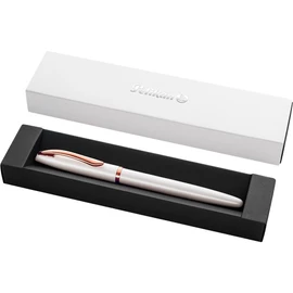 Pelikan Pelikan Füller Jazz Noble, Perlmutt (Weiß), für Rechtshänder und Linkshänder, eleganter Metall-Patronenfüller, Feder M, in Faltschachtel, 821681