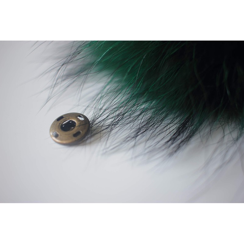 Chunxiao DIY Raccoon Fur Pom Pom Ball with Press Snap
