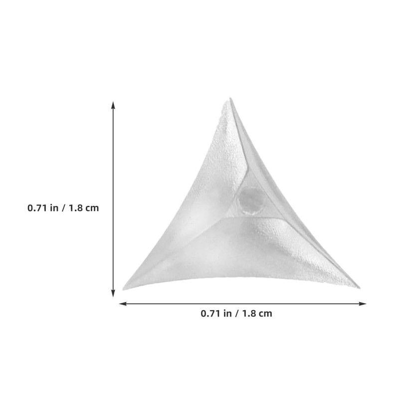 HOMSFOU 200pcs Stair Inside Corner Clear Dust Guards Decorative Triangle