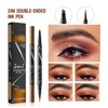 2-in-1 Waterproof Eyebrow Pencil – Dual-Ended Brow Pen with 4-Fork