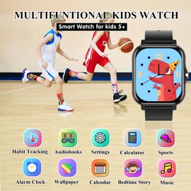 kaacly Kids Smart Watch for Girls Boys Gift,Smart Watch Kids with 1.57 Inch DIY Face Learning Cards Music Bedtime Stories Calories Counter Birthday Gifts Toys for Children 5 6 7 8+
