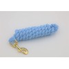 Horse/Pony Cotton Lead Rope with Brass Clip 1.8m (Light Blue)