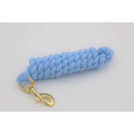 Horse/Pony Cotton Lead Rope with Brass Clip 1.8m (Light Blue)