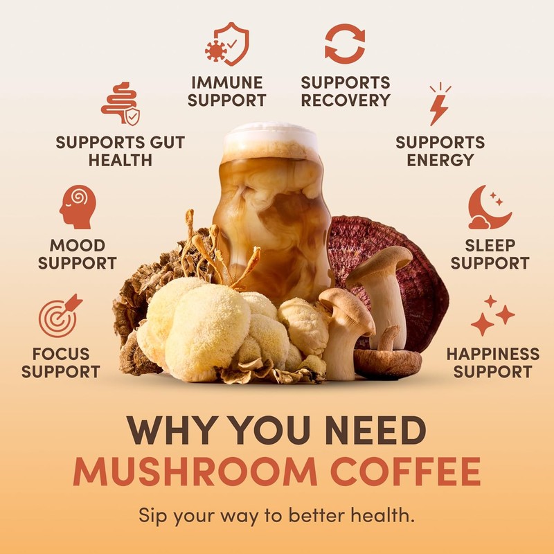 RYZE SUPERFOODS Mushroom Coffee, 30 servings