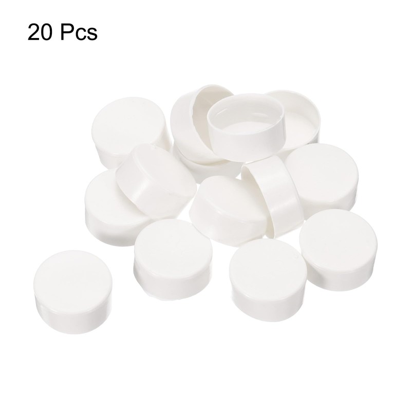 sourcing map PVC Tube Covers End Caps Pipe Inner PVC