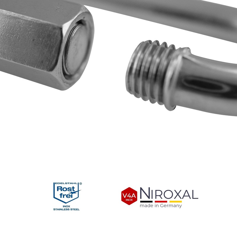 5 mm Stainless Steel Screw Connector V4A Screw Carabiner Chain