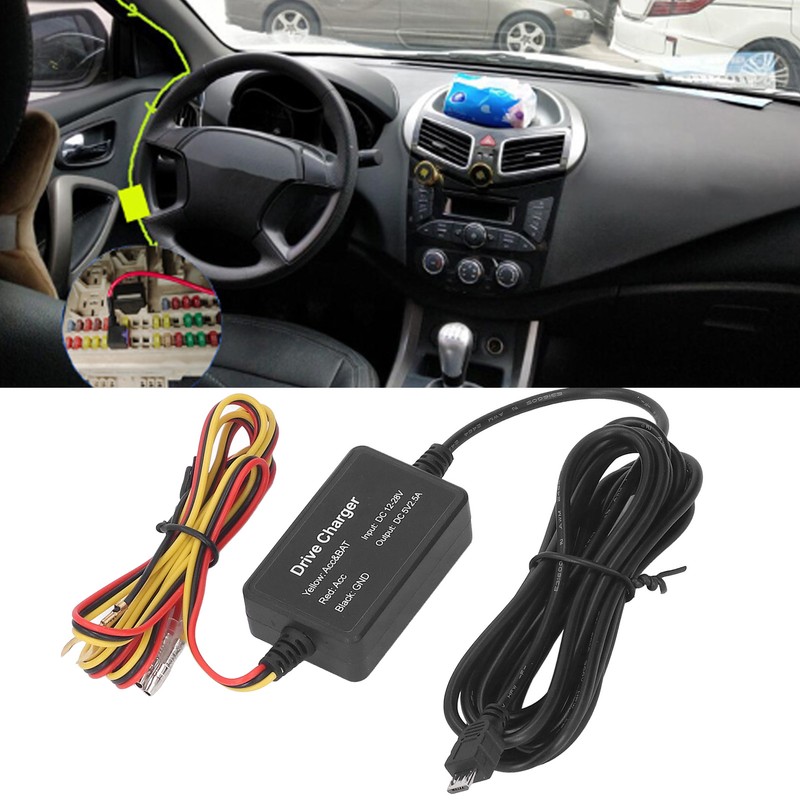Dash Cam Hardwire Kit Rubber Metal for Mirror Cam GPS