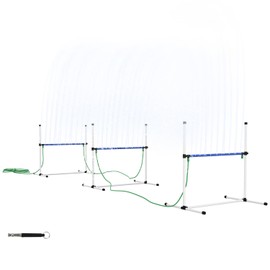 3-Piece Dog Agility Training Equipment Set, Adjustable Hurdles, Spray Water Tube, 45.9' Water Hose