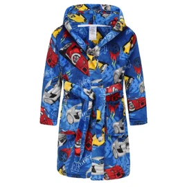 FunnyPaja Boys Soft Fleece Robes Plush Hooded Bathrobes Sleepwear for Kids 1-16 Years Race Car 3-4 Years