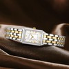 GAOFAN HOUR Gold Watches for Women with Vintage Rectangular Case,White
