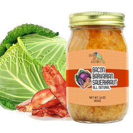 Green Jay Gourmet Relish - Bacon Sauerkraut Relish - Sweet & Tangy Sauerkrat - Bacon Relish & Spread - USA Made - For Burgers, Hot Dogs, Sandwiches & More - Gluten-Free, No MSG & Small-Batch - 16 Ounces