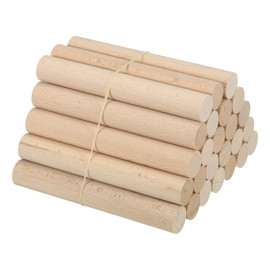 PATIKIL 3/4 x 6 Inch Dowel Rods Wood Sticks, 25 Pcs Unfinished Wooden Dowel Rods Round Dowels Hardwood Sticks for DIY Crafts and Home Decor