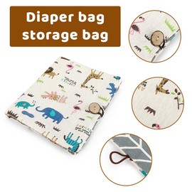 GGUFAY Windeltasche Organizer und Kosmetiktasche 2in1,Kleine Wickeltasche Organizer,für Unterwegs Mamas Windeln Creme Tücher Baby Organizer (Tier)