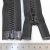 Black 18" - 40" INCH Chunky Zip No.10 Open END ZIPS Heavy Duty Zipper (22 Inch)
