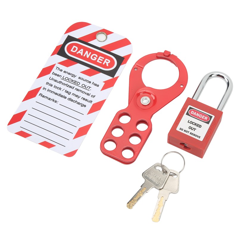 Lockout Tagout Kit With Safety Hasp Padlock Loto Tag Keys