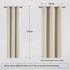 Cream Beige Curtains 2 Panels Sets for Living Room Insulated