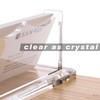 SANRUI Clear Horizontal Business Card Holder Stand for Desk, Acrylic