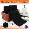 AIMALL Microfiber Towel 35x75cm Black, Multi-Purpose Gym, Sport, Travel, Camping,