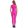speerise Spandex Bodysuit for Women Zip Sleeveless Unitard Bodycon Jumpsuits