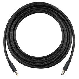 KSK Chewproof Power Cable for Solar Panel Connector, 5.5x2.1 to 4.0x1.7 Male DC Plug, Compatible with Tactacam Reveal,Stealth Cam, Moultrie & Muddy Trail Cameras,79in/2M