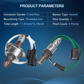 O2 Oxygen Sensor Upstream and Downstream for ILX 2.4L L4 2015 2016 2017 2018 2019 2020, for Honda Accord 2.4L L4 2013 2014 2015 2016 2017, O2 Sensor Replace 234-9131 234-4574 2Pcs