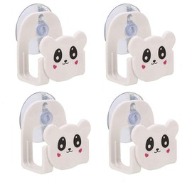 Sponge Holder, Cartoon Sink Suction Cup Holder, Mutifunctional Sucker Wall Rack, for Kitchen and Bathroom, Pack of 4, White