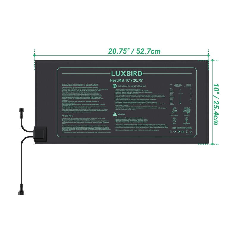 Luxbird Heating Mat with Thermostat, 1 Heating Mat with 1