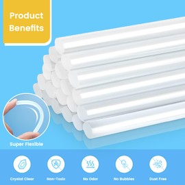 Hot Glue Sticks, 0.28inches/0.7cm Glue Gun Sticks Bluk, Mini Glue Sticks 50pcs, Clear Glue Sticks for Classroom, Suitable for BXBXOLT Hot Glue Guns Set