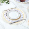 fanquare Set of 6 Boho Placemats, Round Cotton Woven prints