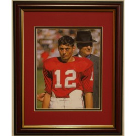 ALABAMA football Coach Bear Bryant and Joe Namath framed color photo