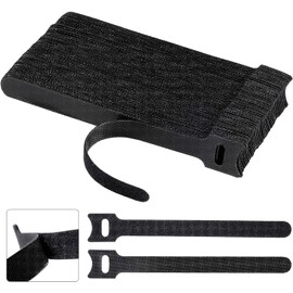 Redreo 60PCS kabelbinder klettband wiederverwendbare Klett Kabelbinder, 150x12mm Verstellbare kabelklettbänder für Hause und Büro Kabel organizer