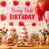 Retrowavy 6 Sets Strawberry Centerpieces for Tables Artificial Strawberry Daisy