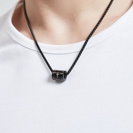 JAYUMO Cross Necklace for Men Stainless Steel Silver Black Gold Cross Chain Necklace for Men Inspirational Bible Verse Christian