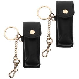 Minkissy 2pcs Lipstick Holder Organiser Dustproof Lipstick Storage Box Key Chain Holder