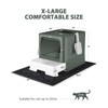 Medario Cat Litter Box with X-Large Litter Mat and Scoop,