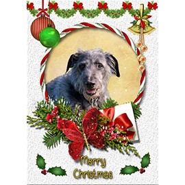 Lurcher Dog Christmas Card 'Merry Christmas' - Special Animal Xmas Card for Him Her from Pets Kids