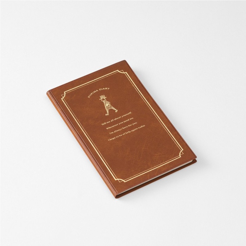 Midori 12863006 Notebook, Diary, Skima, Ruled, Brown