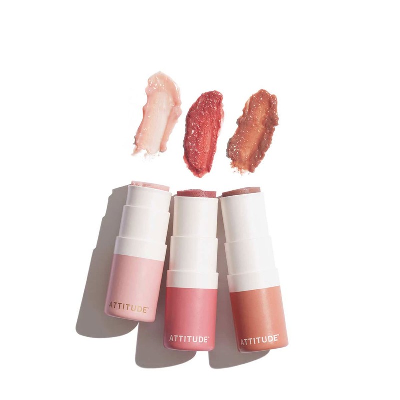 ATTITUDE Oceanly Sheer Lip Gloss Stick, EWG Verified, Titanium Dioxide-Free,