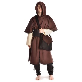 HEMAD Medieval Bag Dwain Wool Felt Black/Red, Black/Green, Black-Brown, Black-Blue Garment LARP