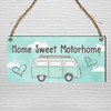 "Home Sweet Motorhome" Sign - Charming Campervan Plaque for RV