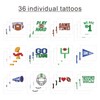 Womaha 36 Pcs Temporary Individual Football Tattoos for Kids Tiny