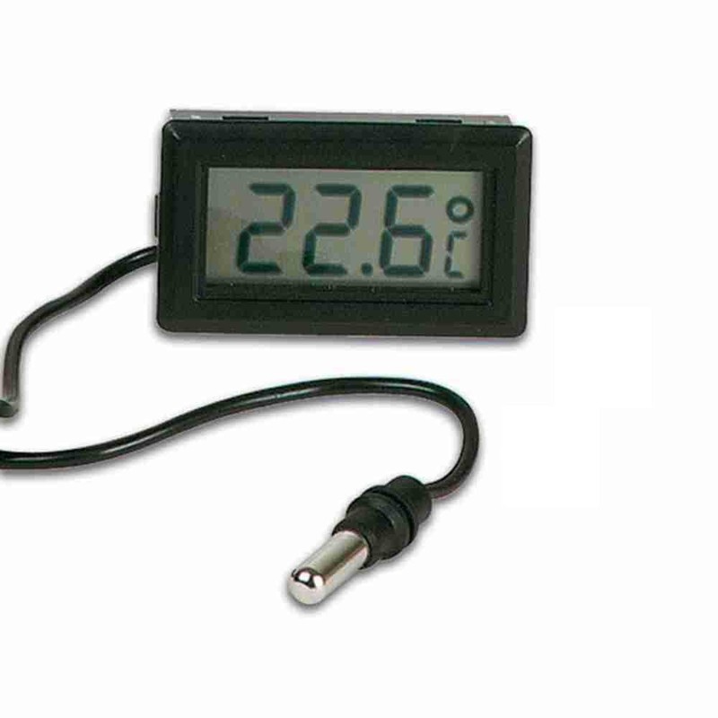 Digital Panel Mount Temperature Thermometer - LCD Display Celsius °C