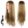 Mannequin Head, Portable with Hair High Temperature Fiber Cosmetology Doll