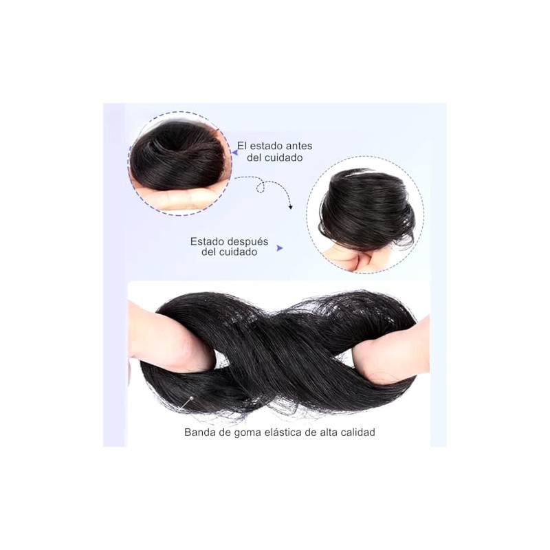 1pz Extensiones Cabello Postizo Moño Cebolla Volumen Peinado Chongo Dona