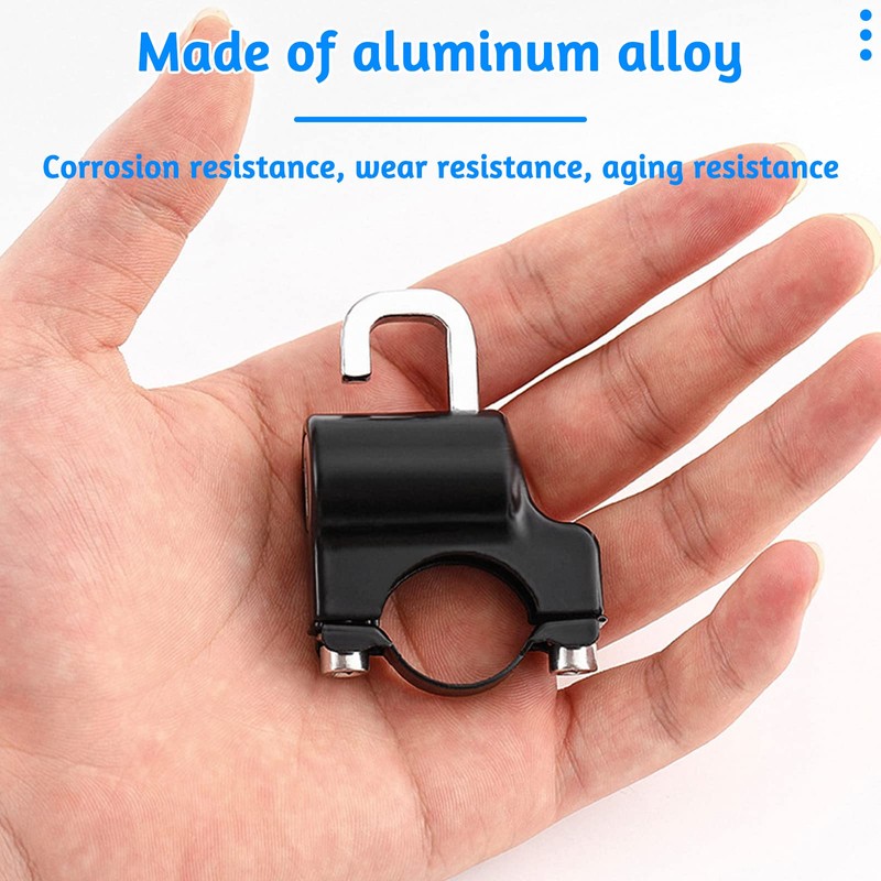 FORYNXHWIN Helmet Lock, 2Pcs Universal Motorcycle Handlebars Security Lock, Key