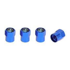 Partuto 4 Pcs Finger Pattern Tire Valve Stem Caps for Car Tyre Valve Dust Covers Decorative Aluminum Alloy Rubber Blue Light Blue 8x12mm