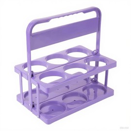 Bodaon Bodaon 6 Cup Drink Carrier with Handle, Plastic Cup Holders for GrubHub/Doordash Delivery, Reusable Foldable Car Drink Caddy, Leakproof Food Delivery Accessories, 360 Secure Grip, Lavender